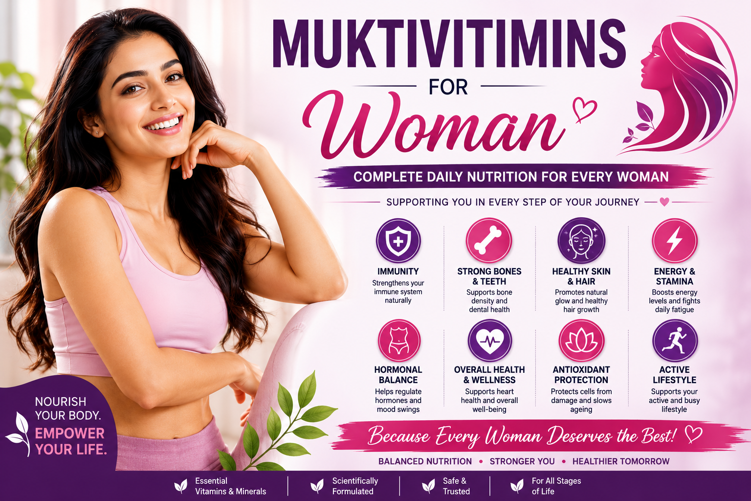 Multivitamins for Women: A Simple Guide to Daily Nutrition, Energy, and Wellness